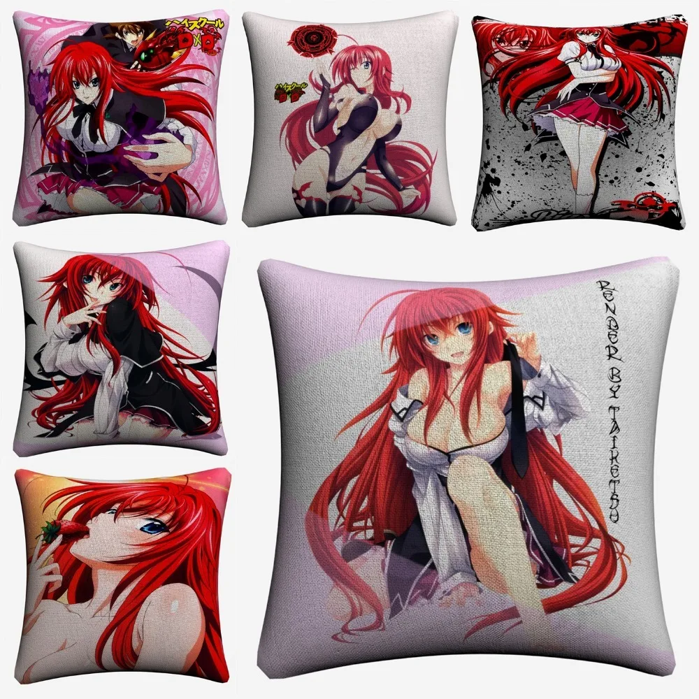 Риас Gremory старшая школа Dxd аниме декоративная льняная Наволочка на подушку