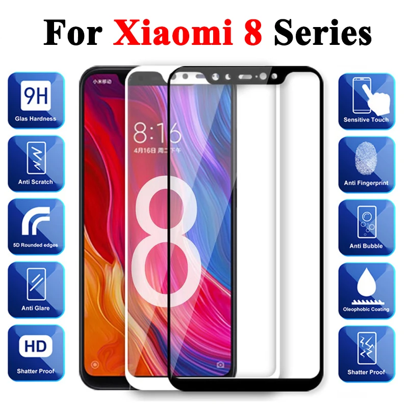Защитное стекло для Xiaomi Mi 8 закаленное защитное Ksiomi Lite Pro 8se Xiomi Xomi Xiami 8lite 8pro