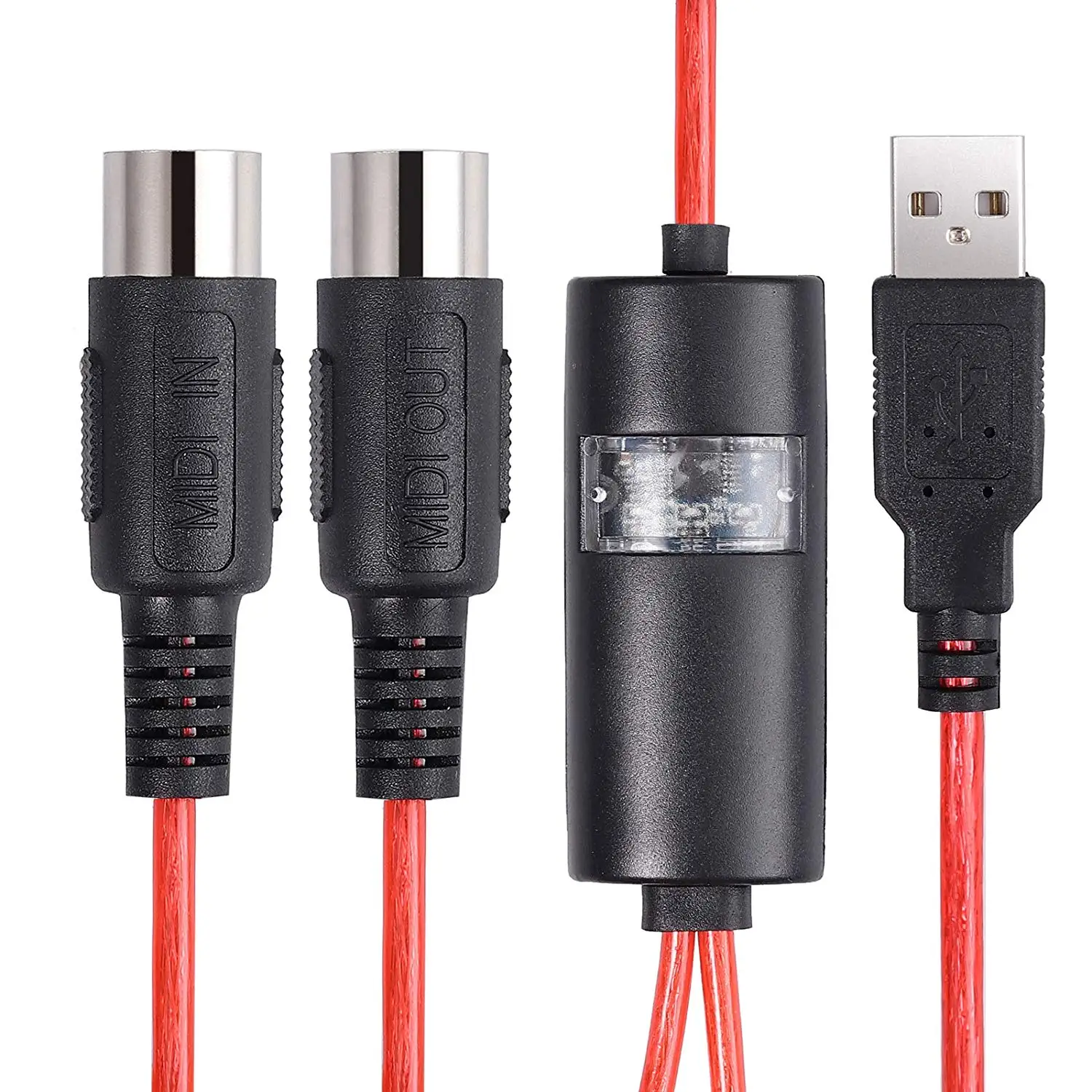 5-контактный миди для USB-кабель адаптера преобразователя Windows Mac Ios ноутбук к