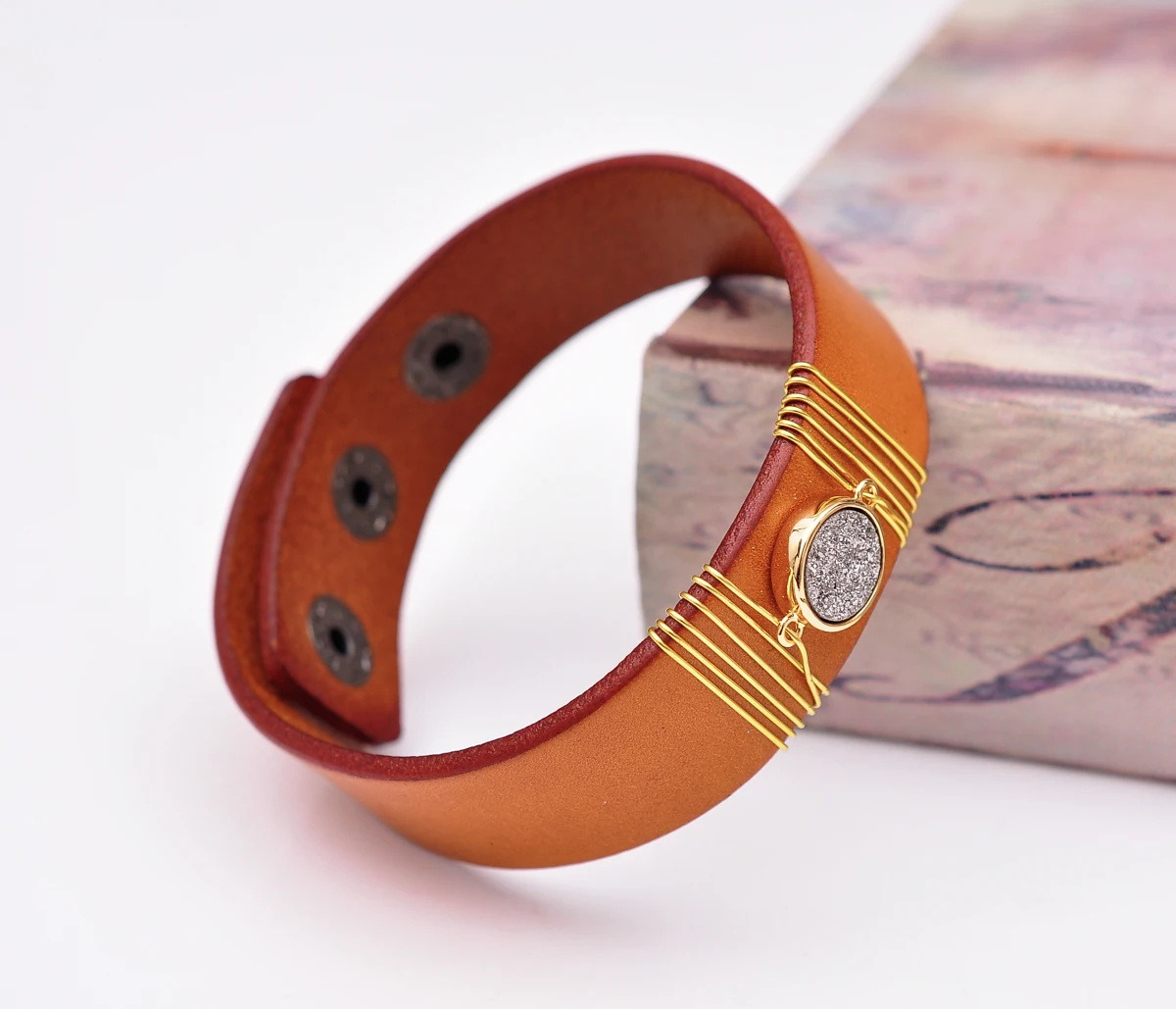 Модный натуральный классный бирюзовый браслет для самостоятельного