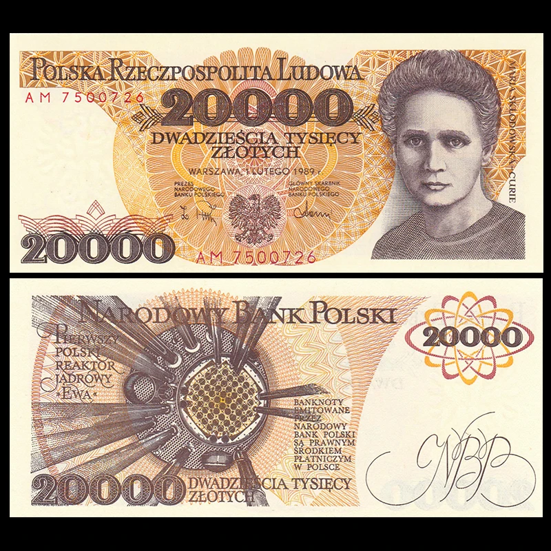 Польша 20000 Zlotych 1989 P 152 UNC нераспространенный коллекционные предметы подарок