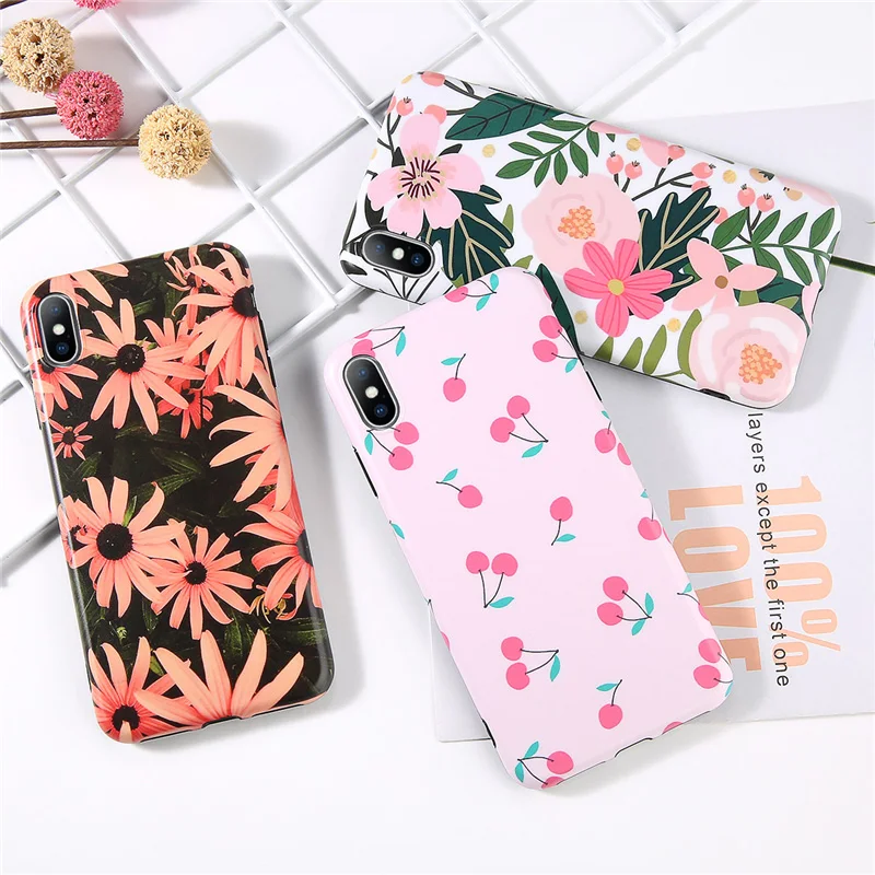 Lovebay Phone Case For iPhone 6 6s 7 8 Plus X XR XS Max Fashion Beautiful Daisy Flower Floral Soft TPU Fundas |