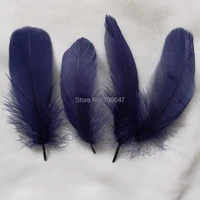 200pcslot 13 20cm loose navy blue goose feathersgoose nagorie feathersdark blue feathers for millinery and hat trimming