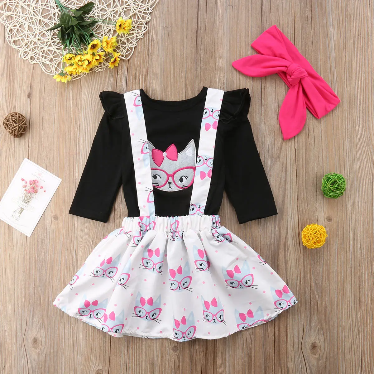 Комплект из 3 предметов боди с бантом для новорожденных девочек комбинезон юбка