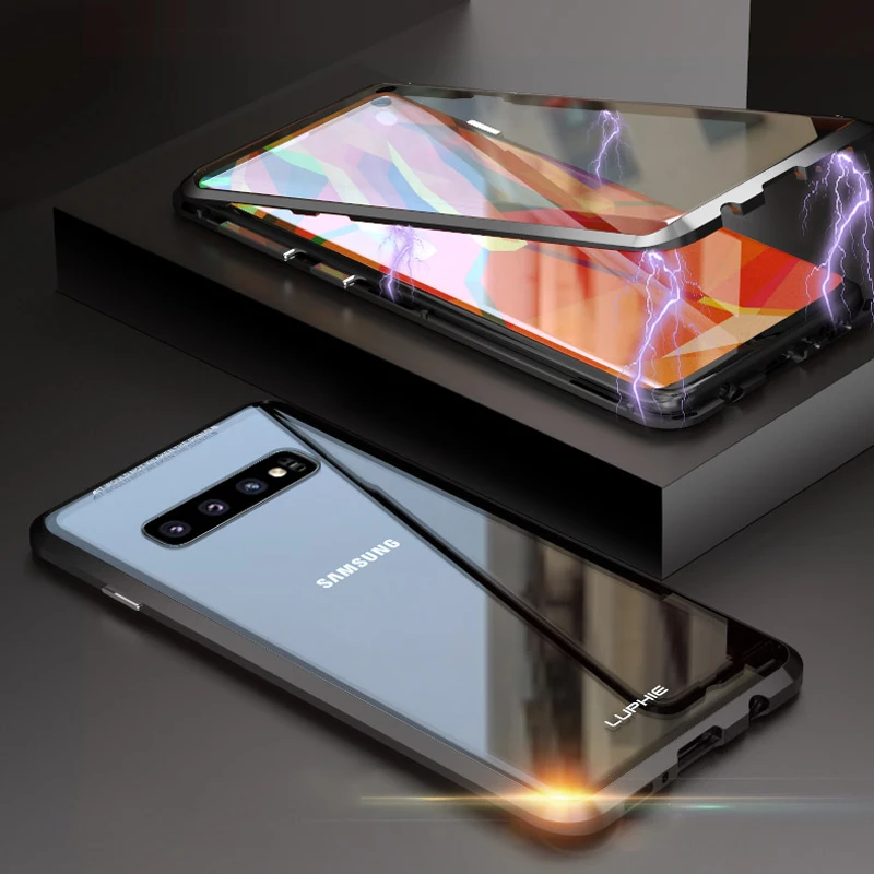 Для Samsung S 10 S10 Plus Магнитный чехол S9 360 Передний + задний двухсторонний из