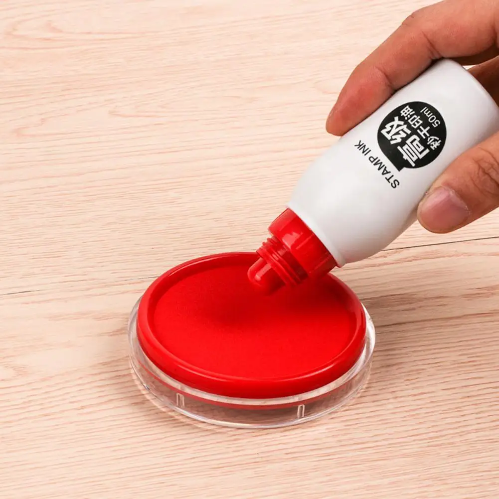 Быстросохнущие чернила 50 мл герметизация подушек заправка красных штампов яркая