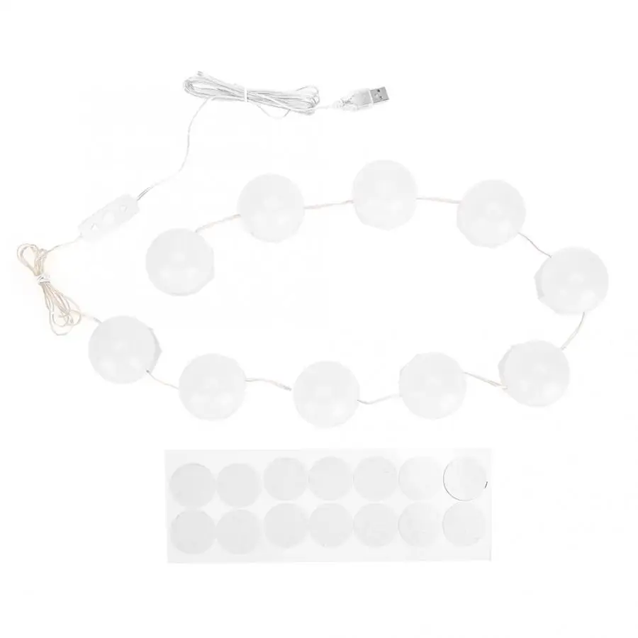 Косметическое зеркало светодиодный светильник с регулируемой яркостью 10 ламп |