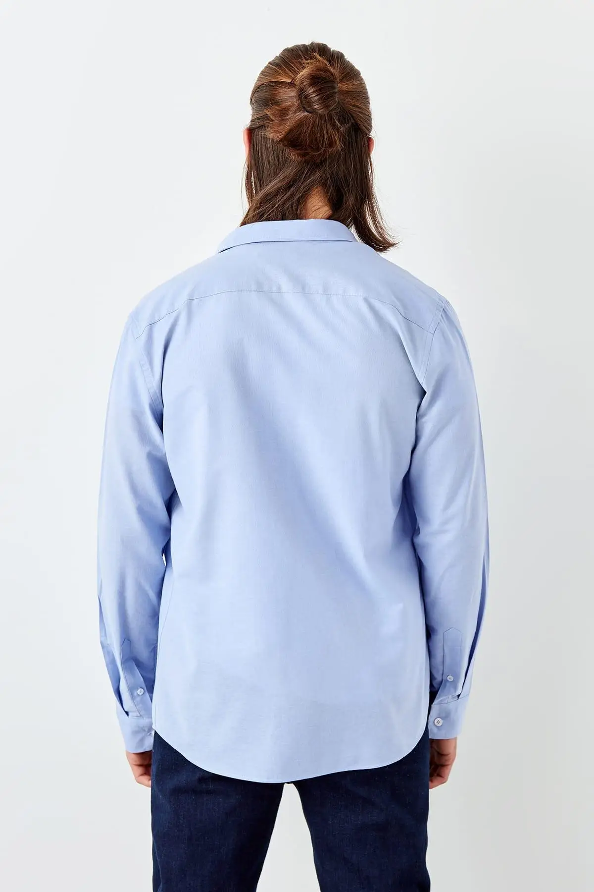 Trendyol синие мужские рубашки TMNSS19FO0026| |