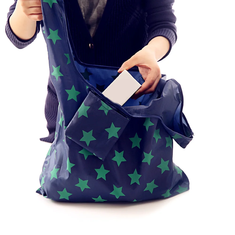 Прочная многоразовая сумка для хранения 2019 милая в полоску и горох большая