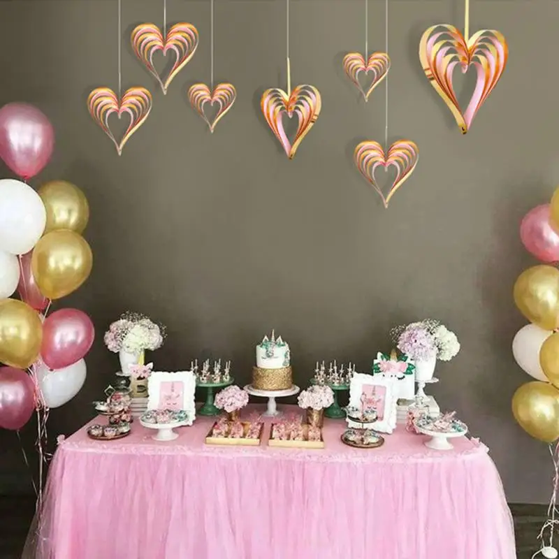 4 шт. в форме сердца свадьба день рождения бумажный баннер вечерние партии