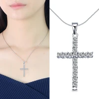 new womens jewelry hot sale necklace cross pendant long crystal sweater necklace womens accessorie