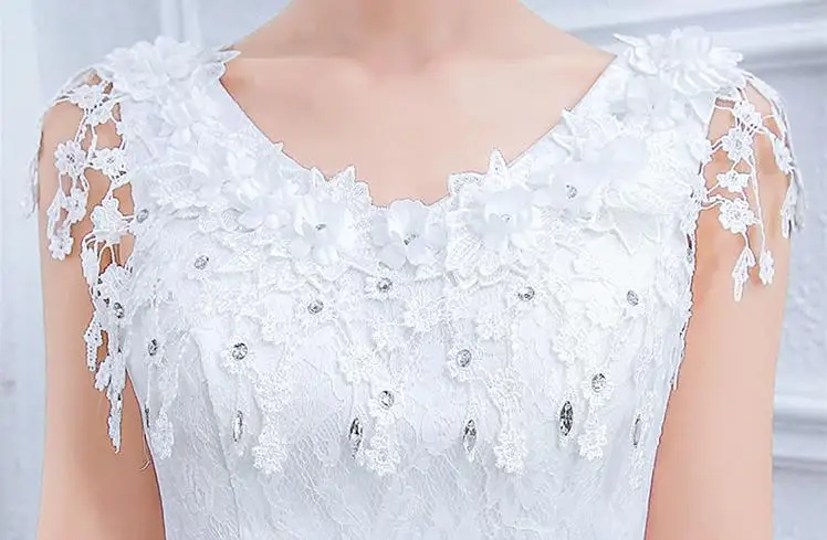 LASONCE Elegant Lace Appliques O Neck Sash Ball Gown Wedding Dresses Crystal Flowers Tank Backless Bridal Gowns | Свадьбы и