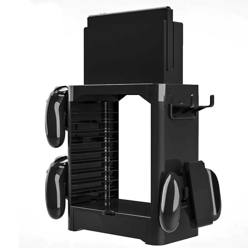 Multifunctional Disc Storage Tower 10 games CD holder Vertical Stand For Nintend Switch NS Console And Accessories Space Saving |