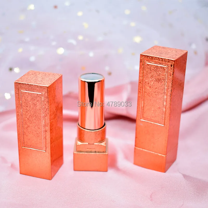 

10/30/50pcs 12.1mm Square Lipstick Tube In Gold/Rose Gold, DIY Lip Balm Tube,Empty Lipstick Package Container Free Shipping
