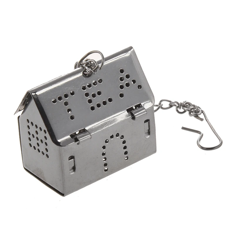 SODIAL (R) Серебряный тон мини поднос в форме дома чай заварка чайный шар набор | Дом и