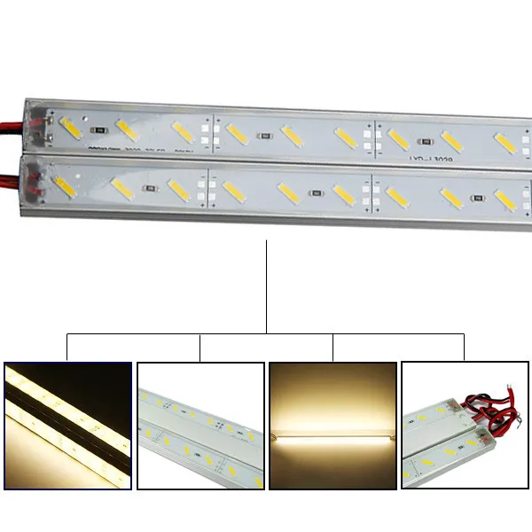 CLAITE 50 см IP68 9 Вт SMD 7020 Светодиодная лента 36LED теплая белая светодиодная жесткая