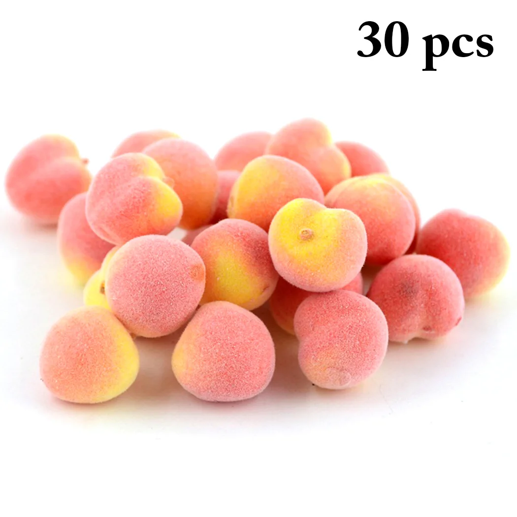 30 шт. моделирование пены небольшие фруктовые персик искусственное фруктовое
