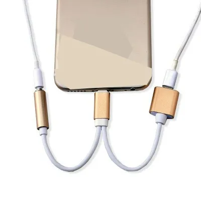 Lism Audio Splitter Adapter Line Charge Hear Song Two-in-one For Iphone7 IPhone Ios 10.2/10.3 Lightning Cable Connector | Электроника