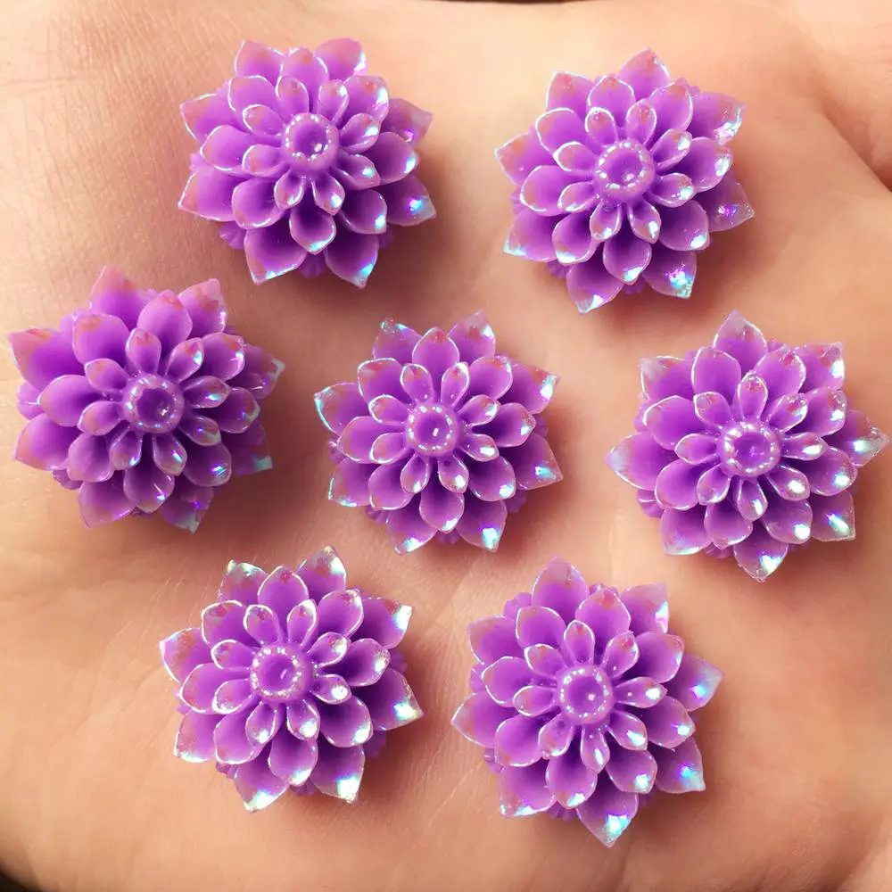 Новинка DIY 10 шт. 20 мм милый цветок из смолы с плоским основанием свадебные