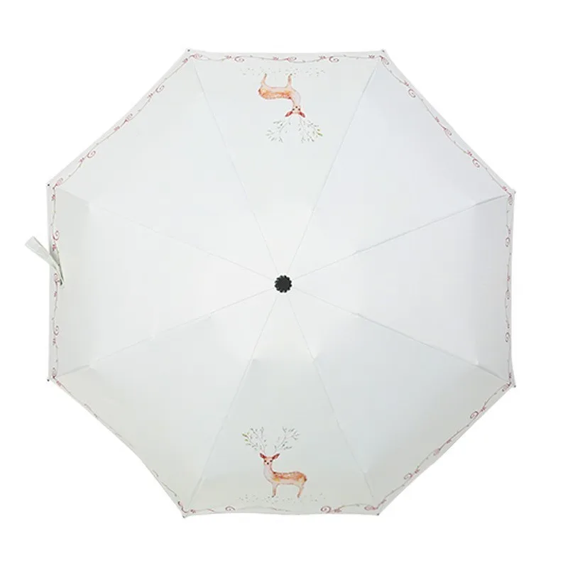 New Pattern Five Fracture Sunshad Pervious Light Sunscreen Defence Ultraviolet Rays Fold Umbrella Rain Women Parasol | Дом и сад