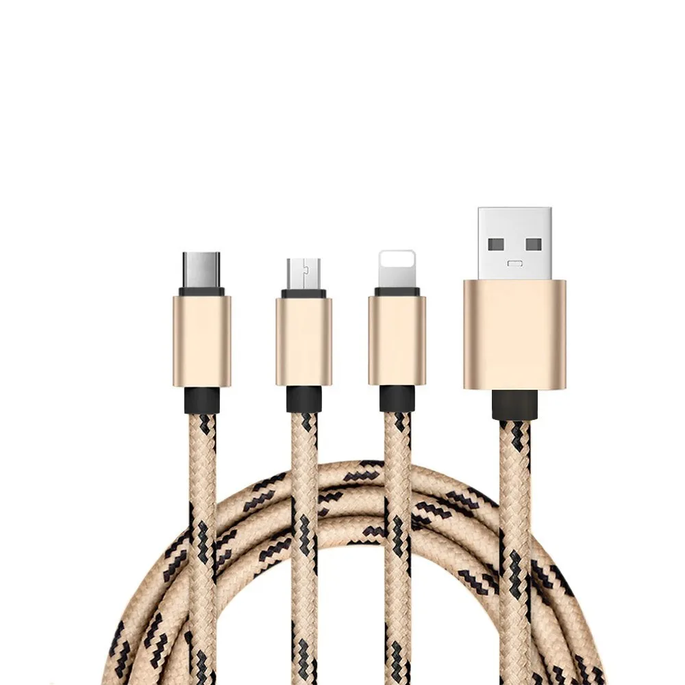 Новый красный золотой Тип молния Micro USB синхронный быстро Многофункциональный