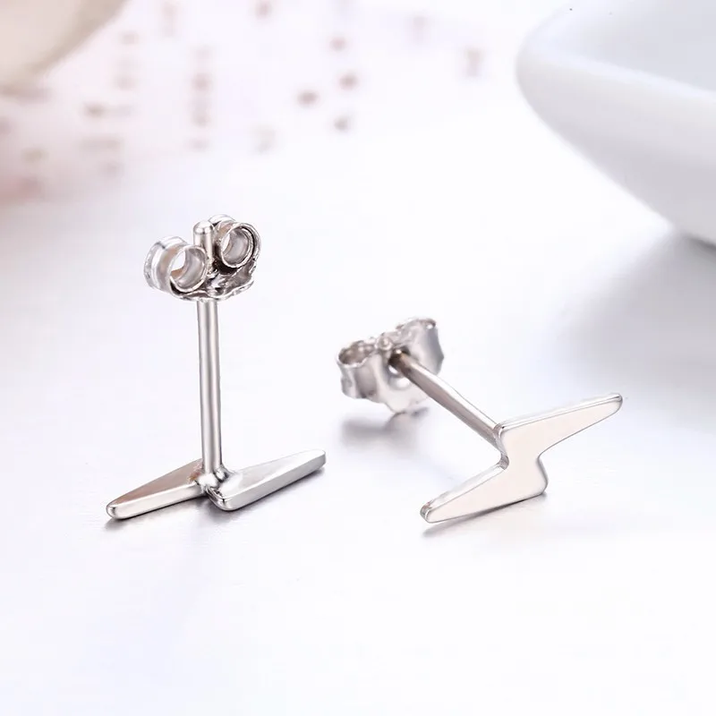 Милые серьги-гвоздики золотистого цвета из стерлингового серебра 925 пробы с