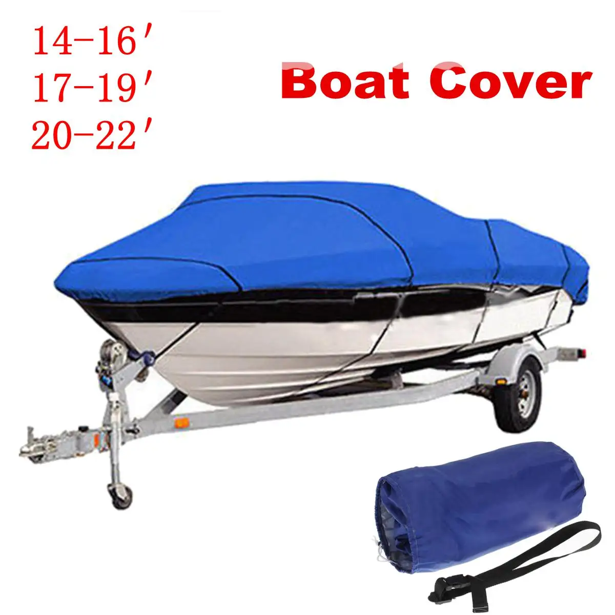 Крышка для рыболовной лыжной лодки 11-1" 14-16" 17-1" 20-22" 210D V-shape водонепроницаемая защита для лодки