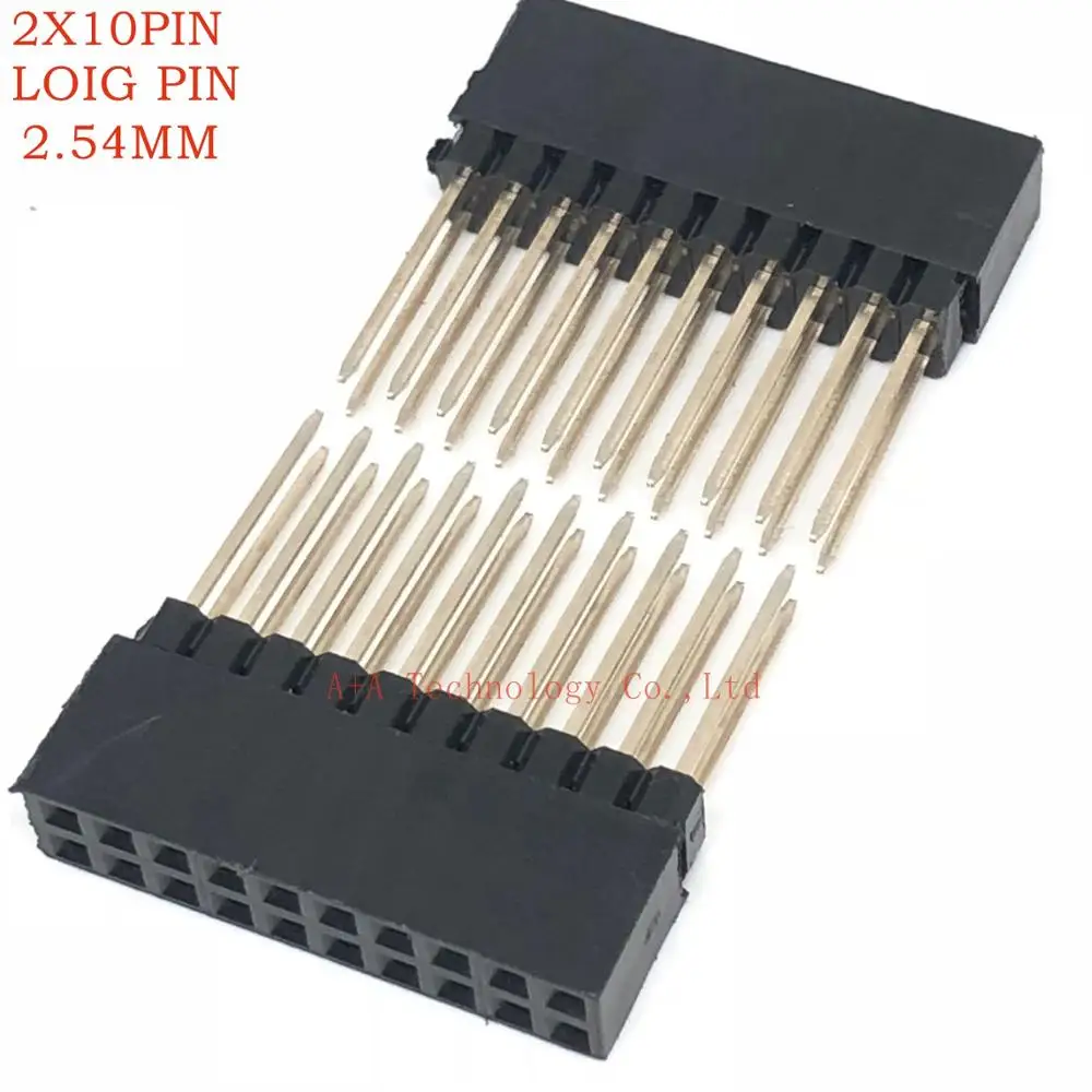 5 шт. PC104 20 контактов 2x10 2 54 мм шаг Женский штыревой разъем полоса с золотым