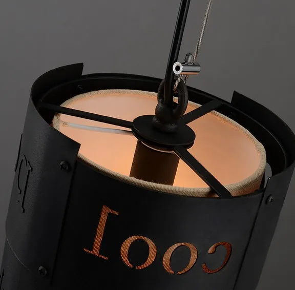 Лофт стиль полые железные Droplight винтажные подвесные светильники подвесное