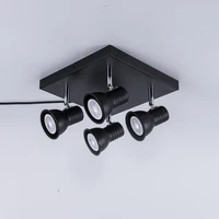 black 360 degree rotatable led ceiling lights surface mount adjustable down light fixture vintage loft lamp living room kitchen