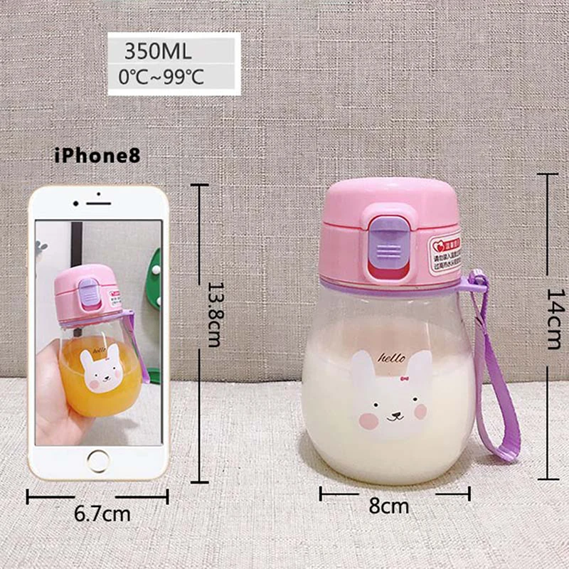 Новинка 2019 милая чашка для кормления с рисунком из мультфильма 350 мл соломинкой