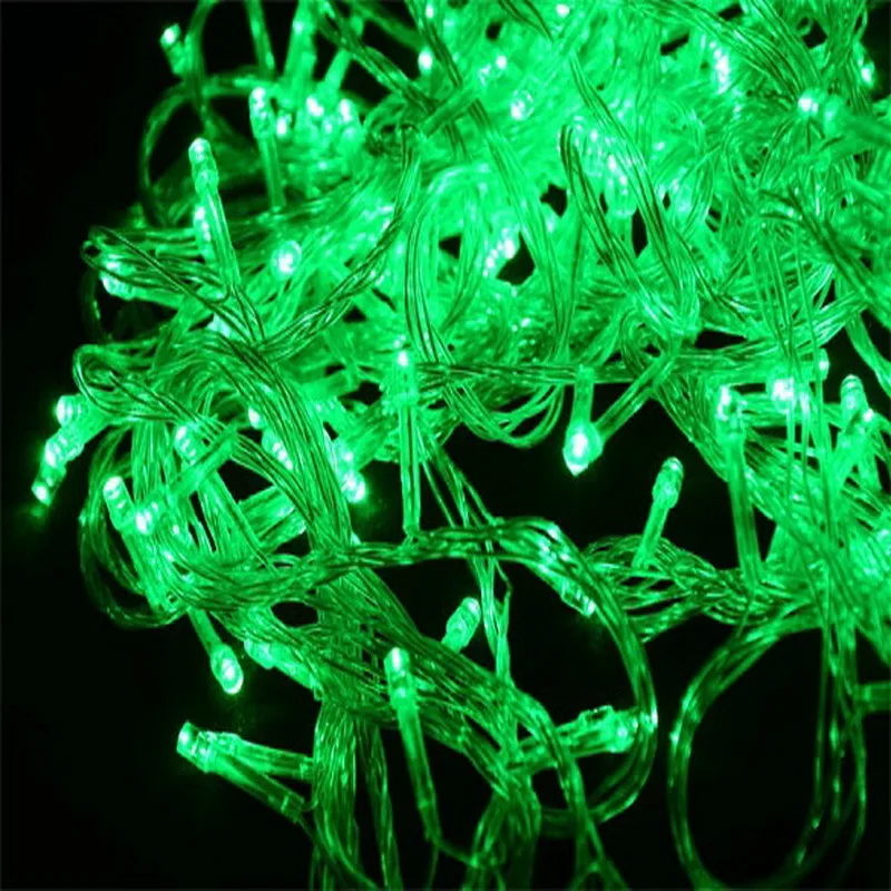 

20m 200 Led Green String Lights Christmas Fairy Party Waterproof 220v Eu Christmas Tree Halloween Illuminations Light