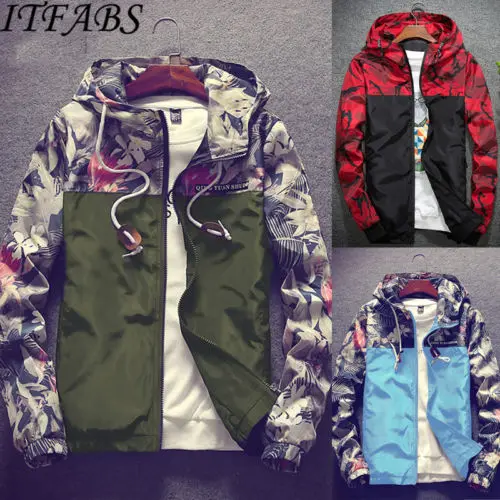 Мужская тонкая ветровка Тонкая Повседневная куртка с капюшоном пальто на