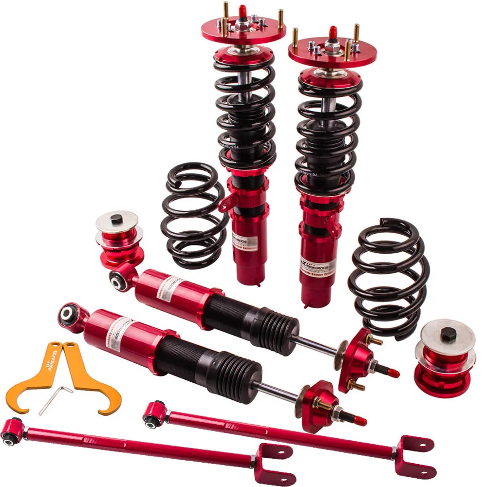 For BMW E46 323i 325xi 328ci 330i Coilover Suspension Shock Absorber Struts 98-06 Adjustable Dampe Coilovers control arm