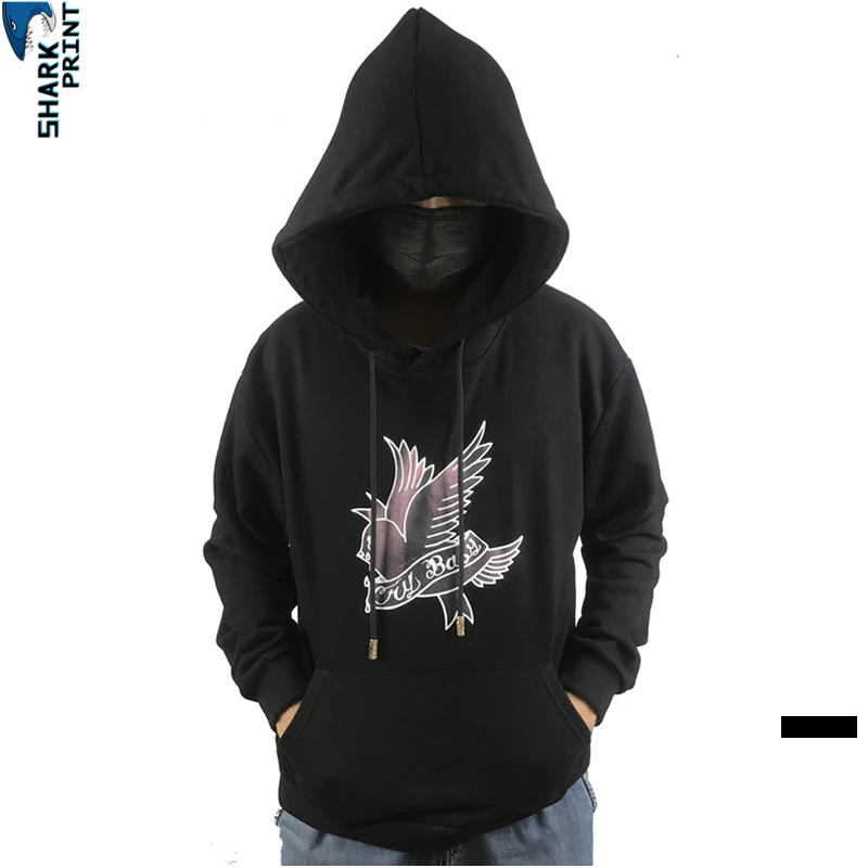 SharkPrint Lil Открытый толстовки лирическая Печать Любовь зимние пуловер с капюшоном