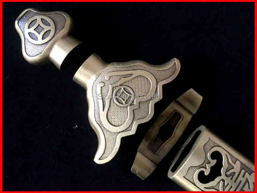 Набор Kirsite резной Lucky Yuan bao для китайской TaiChi/WuShu Sword Fitting ручная работа Tai Ji Jian DIY