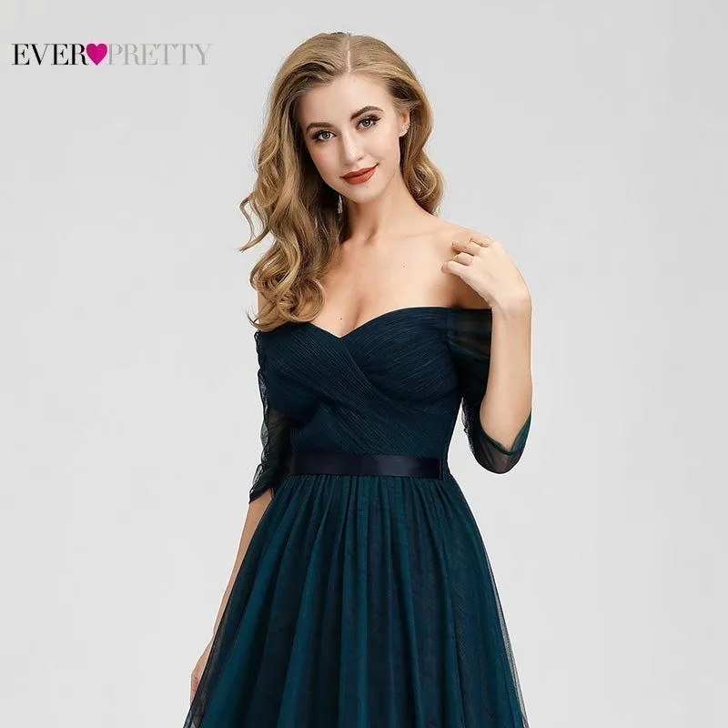 Элегантные Длинные свадебные платья Ever Pretty A-Line v-образным вырезом сексуальные с