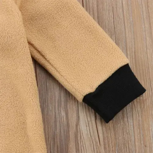 Newborn Baby Boys Girl Cute Bunny Ear Winter Jumpsuit Outfit Costume Romper Fleece Hooded Zipper Clothes |