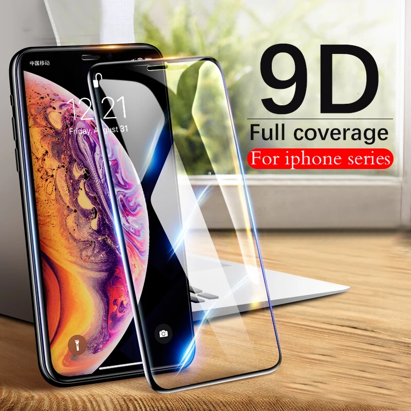 9D изогнутая пленка из закаленного стекла для iphone 6 7 8 Plus X XR XS Max Защитная