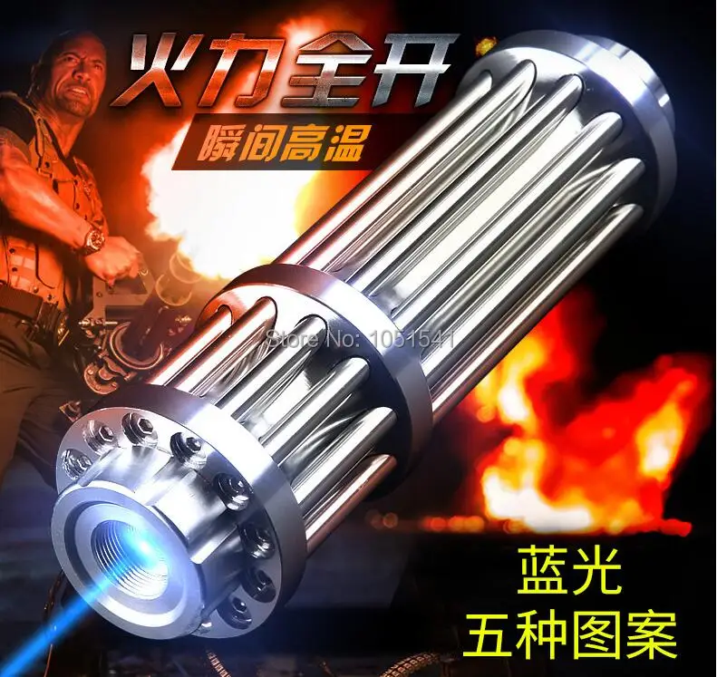 

Most Powerful Military 450nm 100000m 1000w Blue Laser Pointer Flashlight Light Burn Match Candle Lit Cigarette Wicked Hunting