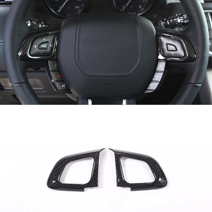 2 шт. наклейка на руль из углеродного волокна для Range Rover Evoque 2011-2019 аксессуары |
