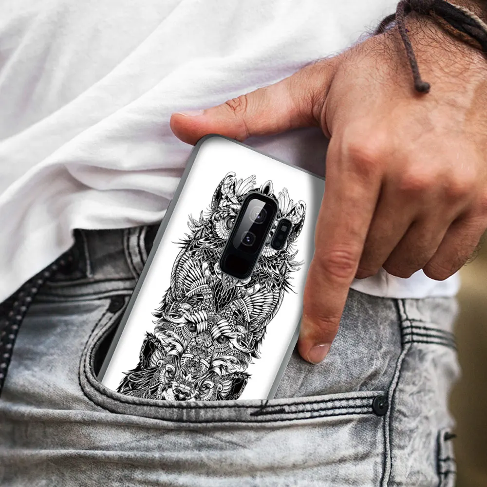CASEIER Animal Tattoo Case For Samsung Galaxy A8 A7 A6 2018 J3 J5 J7 2017 TPU Soft Cover S8 S9 Plus S6 S7 Edge |