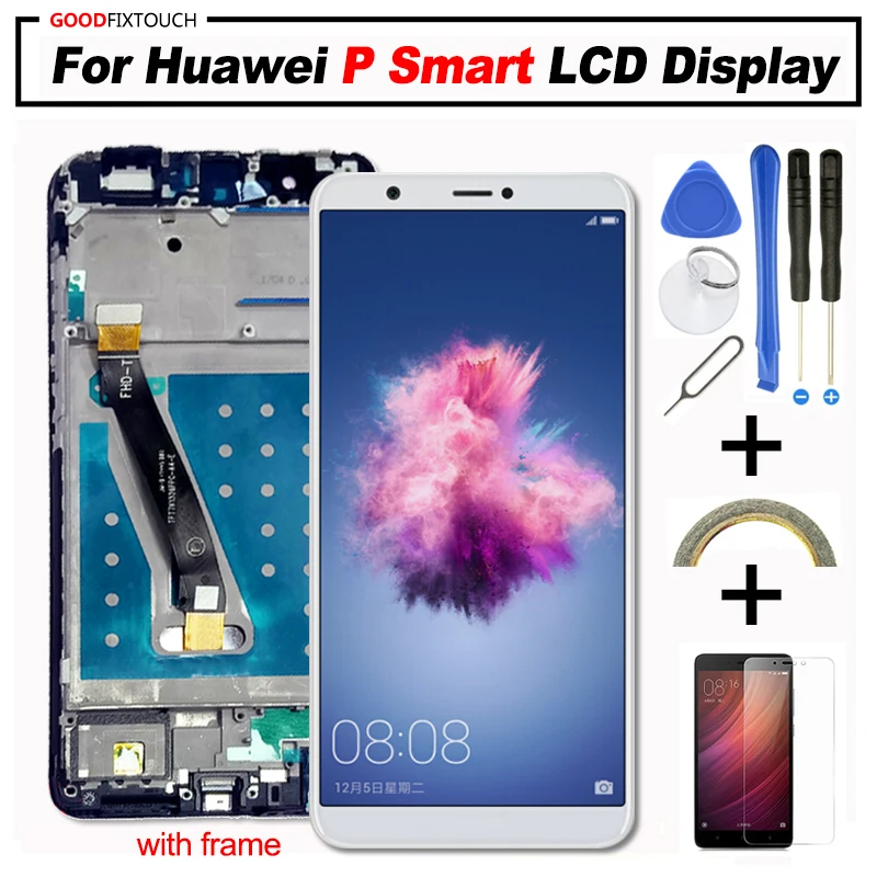 Оригинальный ЖК дисплей для Huawei P Smart сенсорный экран дигитайзер в сборе с рамкой