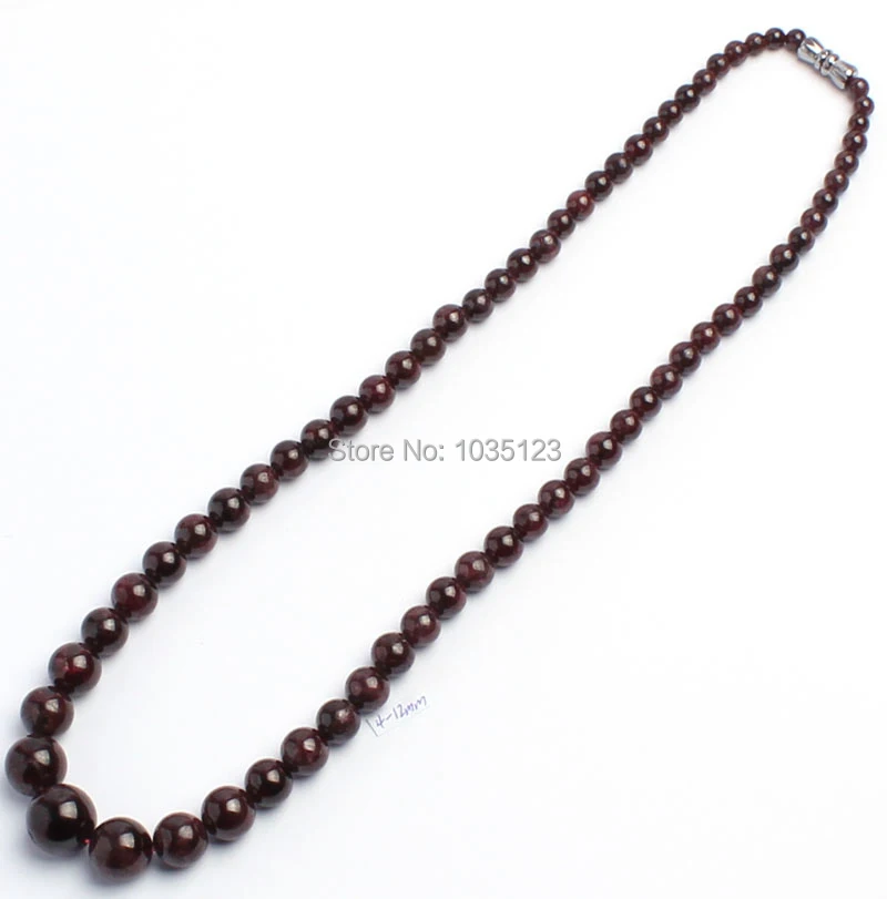 

High Quality 4-12mm Natural Wine Red Color Garnet Graduated Shape DIY Gems Loose Beads Strand 16" Jewelry Making w1634