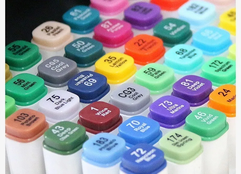 Многоцветный фломастер на масляной основе двуглавый СИБ школьников картин