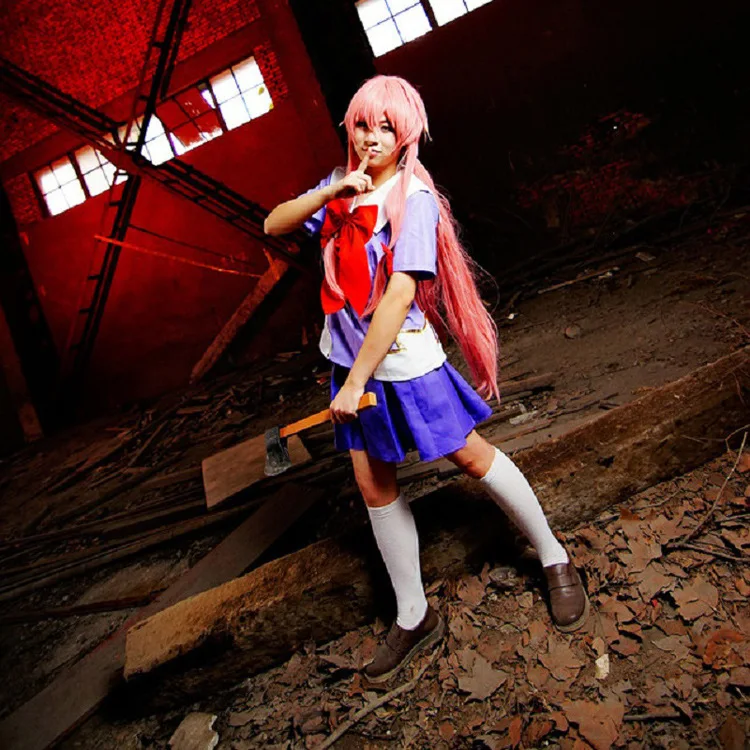 2019 Новое поступление Женский Хэллоуин Аниме дневник будущего 2nd Mirai Nikki Yuno гасай