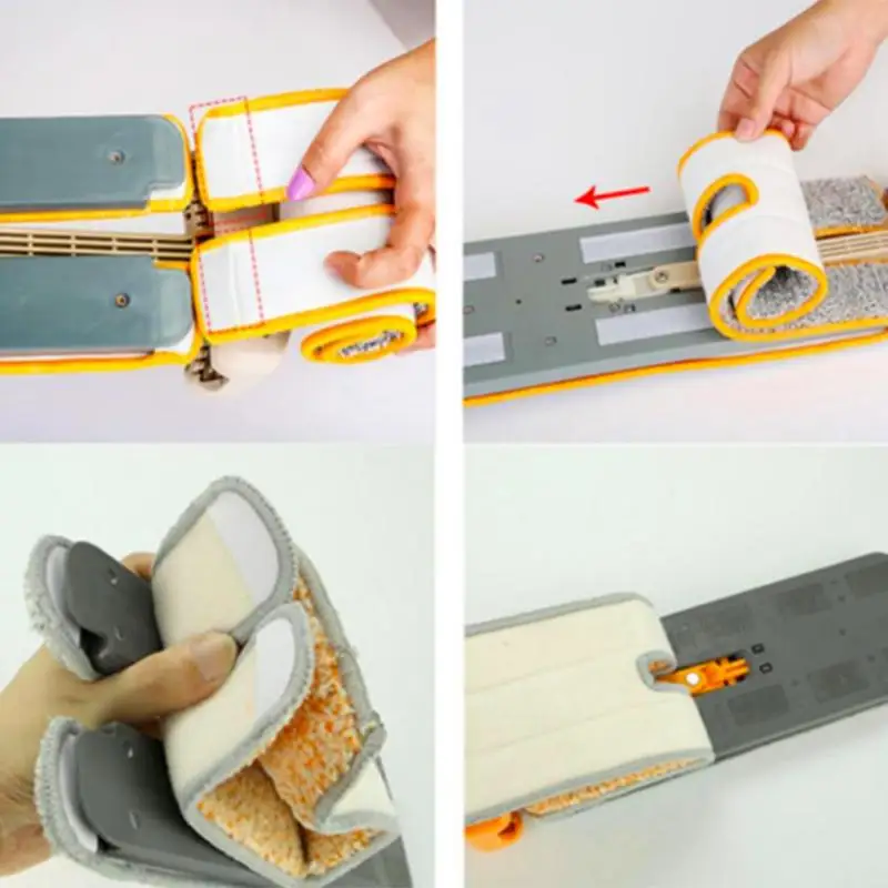 2 шт. двусторонний пол для очистки пыли многоразовые швабры замена ткани|Швабры с