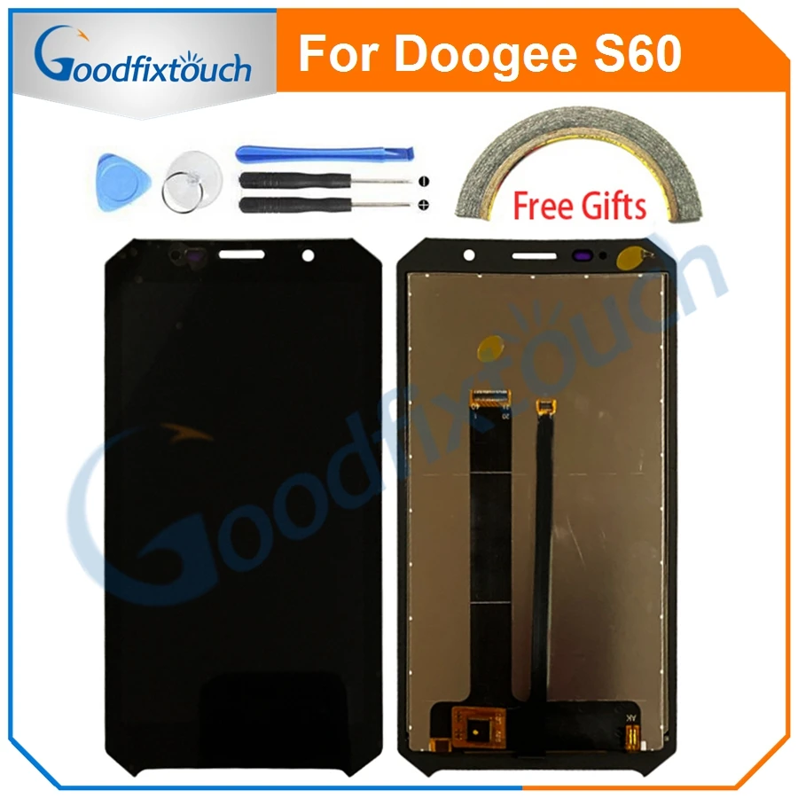 100% протестированный Оригинальный ЖК экран для Doogee S60 дисплей + сенсорный