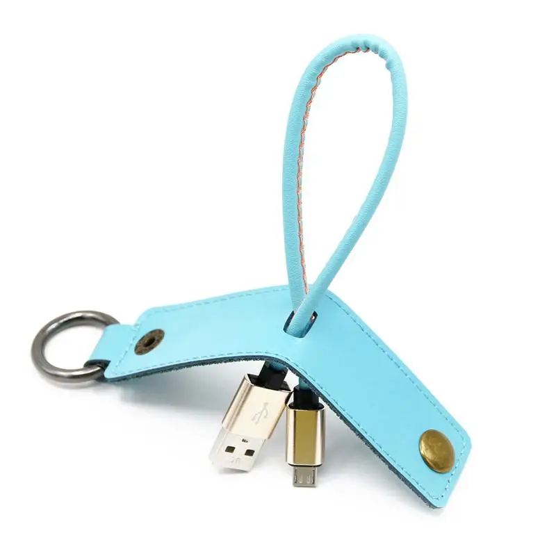 Кожаный брелок для iPhone 5/6 Micro USB кабель/для зарядного устройства Lightning портативный