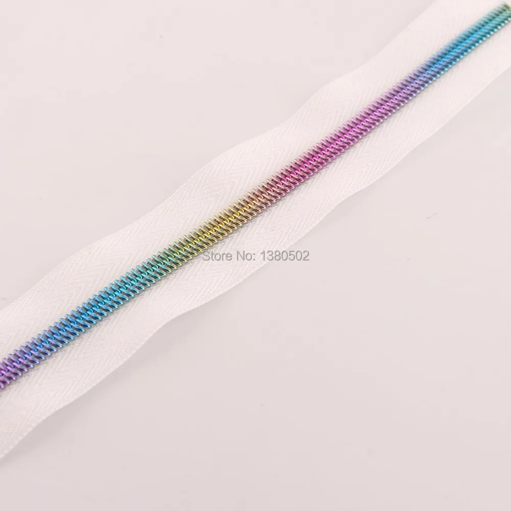 

5Yards rainbow Color Nylon Teeth Zippers 3# Top Quality Zipper for Shoes Bag garment luggage textile sewing Accessories